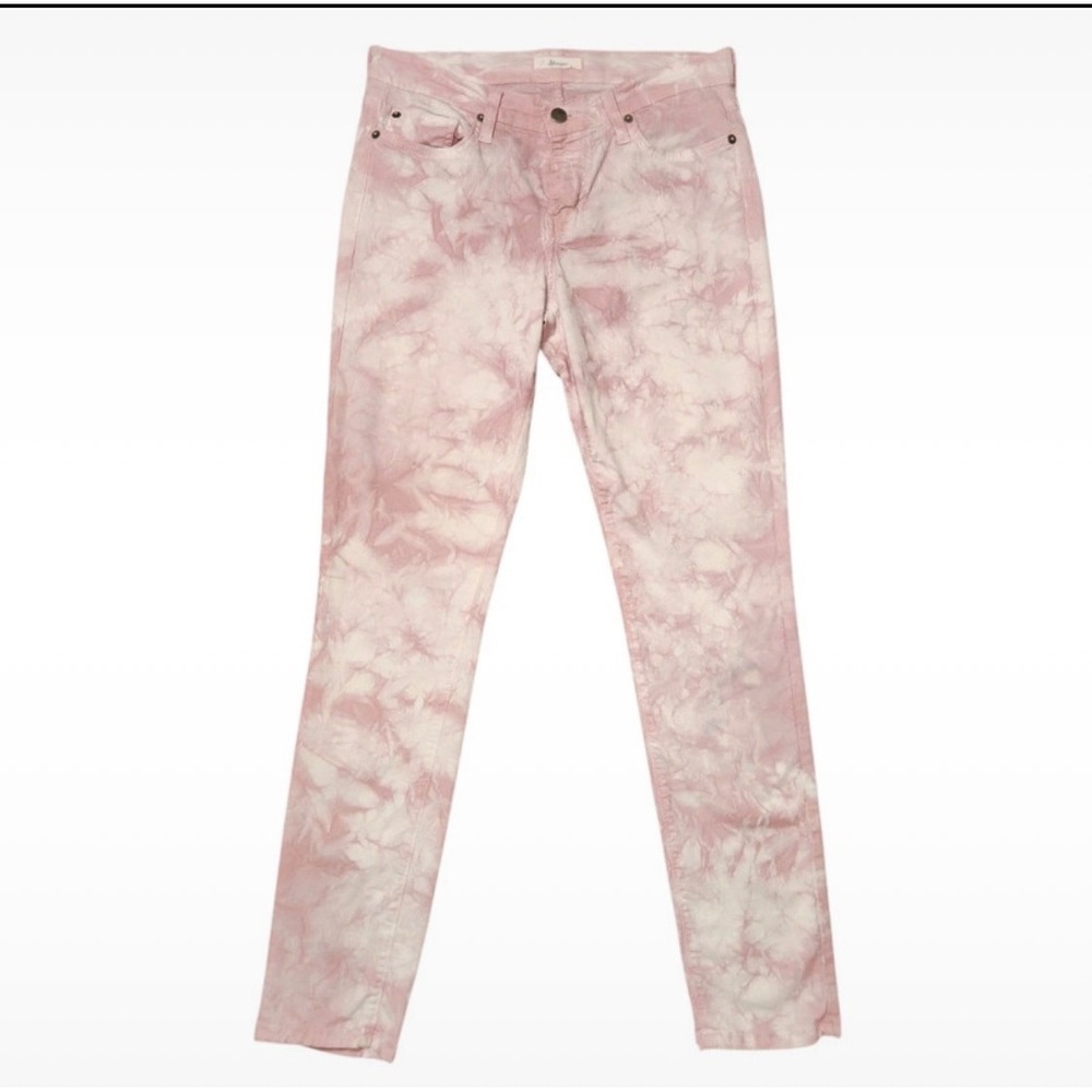 Vintage Fairy Y2K Pink Tie Dye Skinny Jeans Made in USA Stretch Denim Sz 27/5